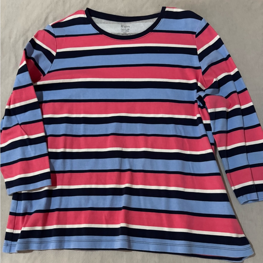 Kim Rogers Women’s Size XXL Multicolor Striped Top